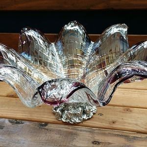 VTG Murano ( Vetro Eseguito) iridescent handblown glass bowl